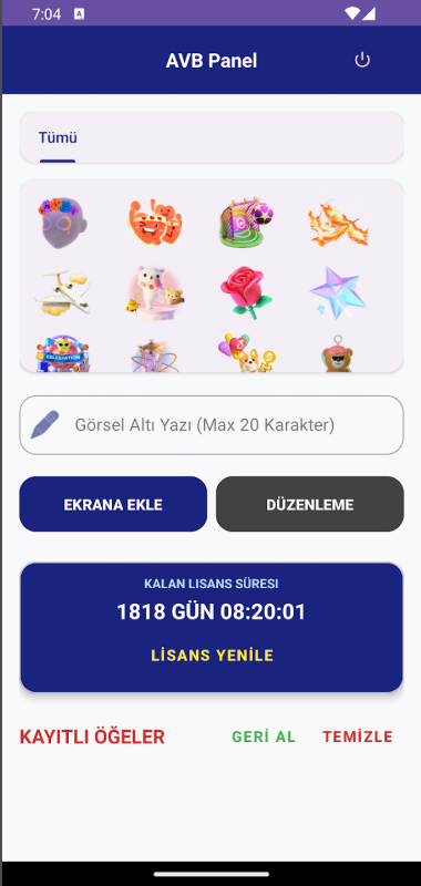 AVB Panel Görünümü